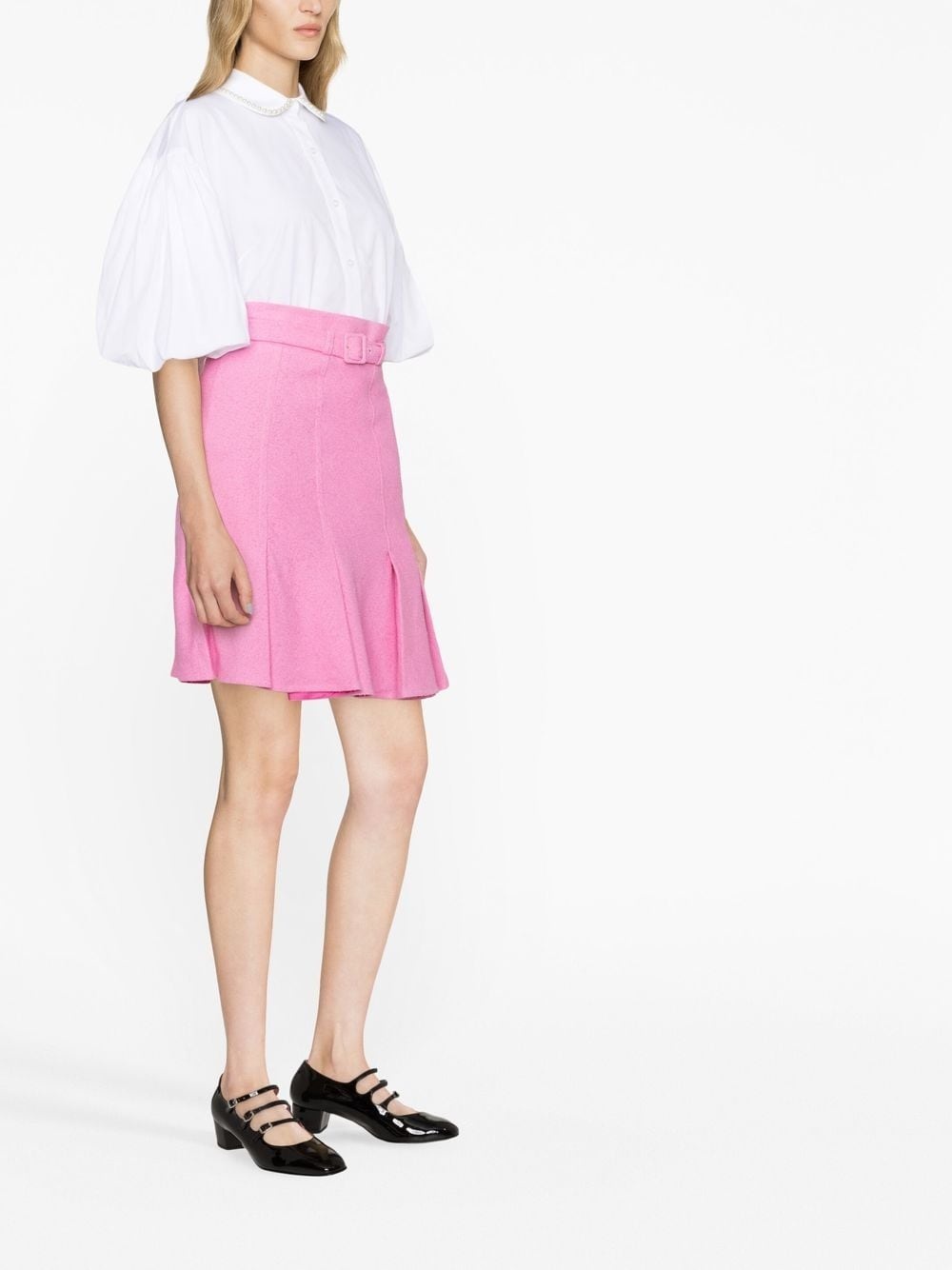 belted high-waisted skirt - 4