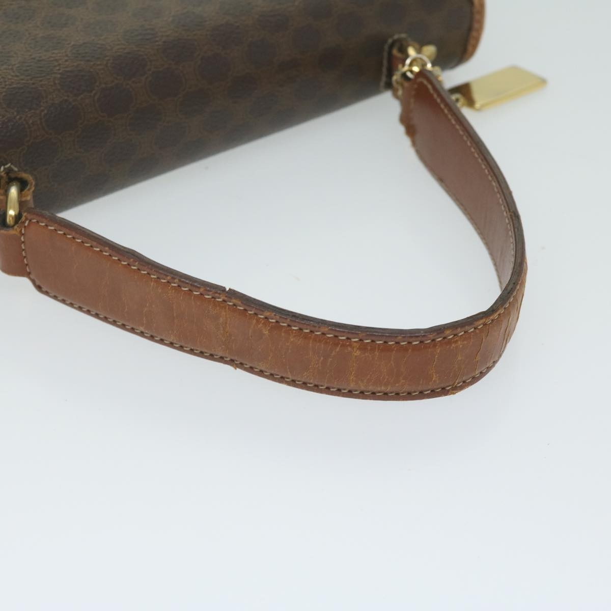 CELINE Macadam Canvas Hand Bag Pvc Leather Brown - 7