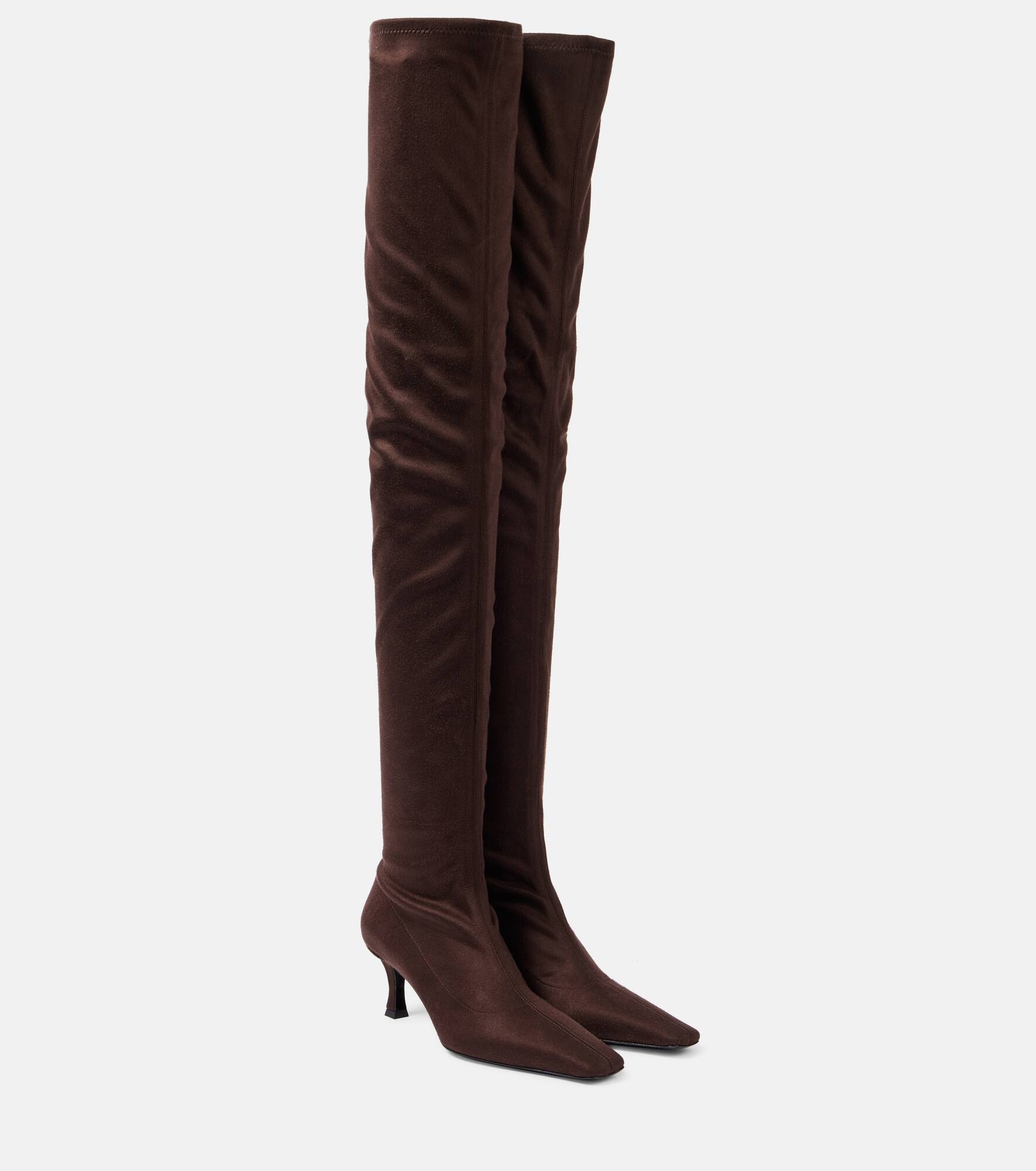Suede over-the-knee boots - 1