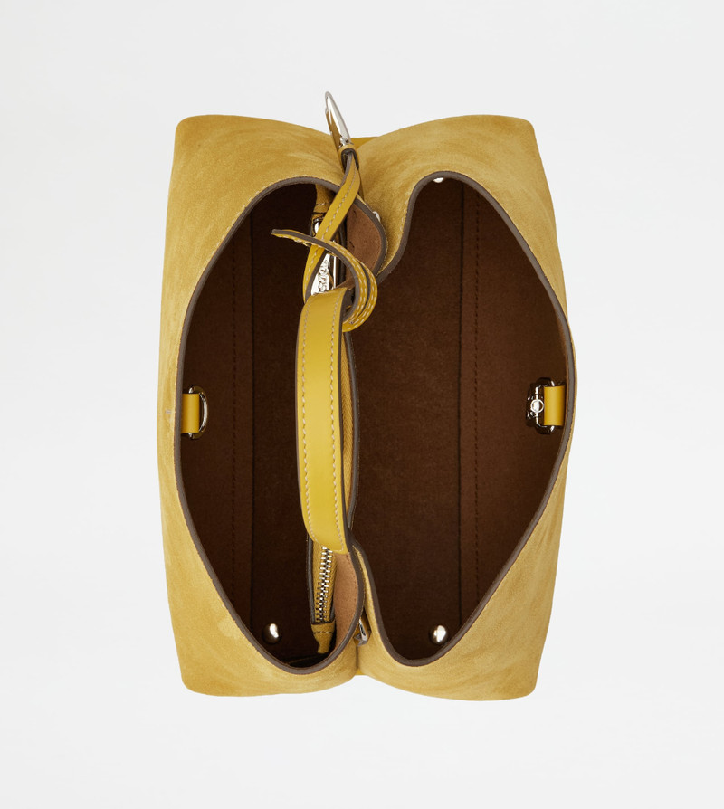 BAG IN SUEDE MICRO - YELLOW, BROWN 4