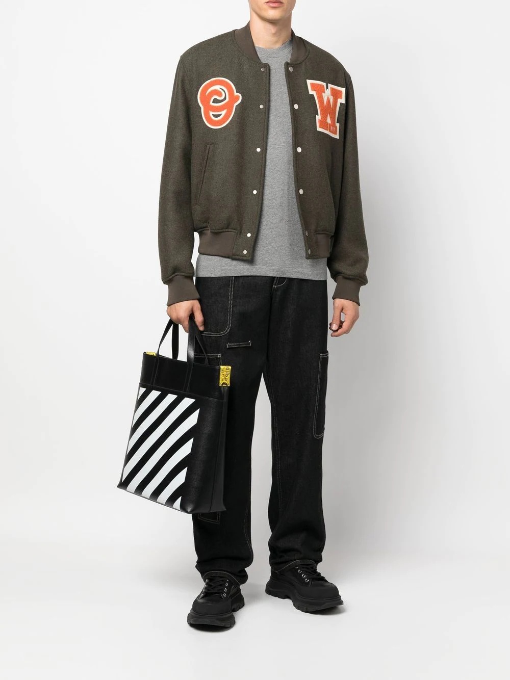 logo-patch varsity jacket - 2