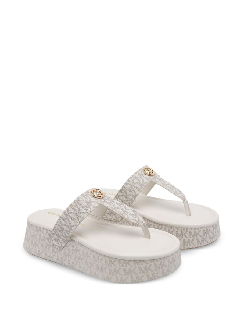 MICHAEL KORS logo-detail round-toe sandals outlook