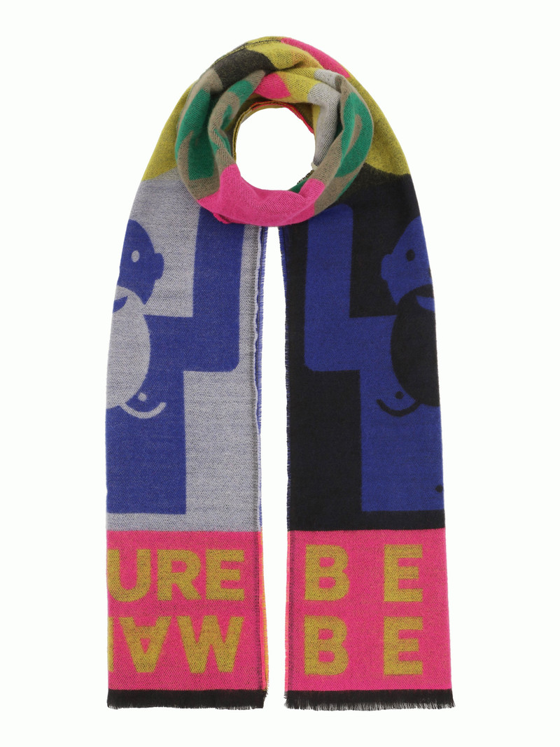 Walter Van Beirendonck BEEP BEEP SCARF SINGLE - PINK outlook