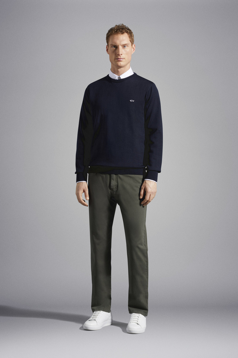 Paul & Shark WOOL SWEATER WITH SHARK BADGE outlook