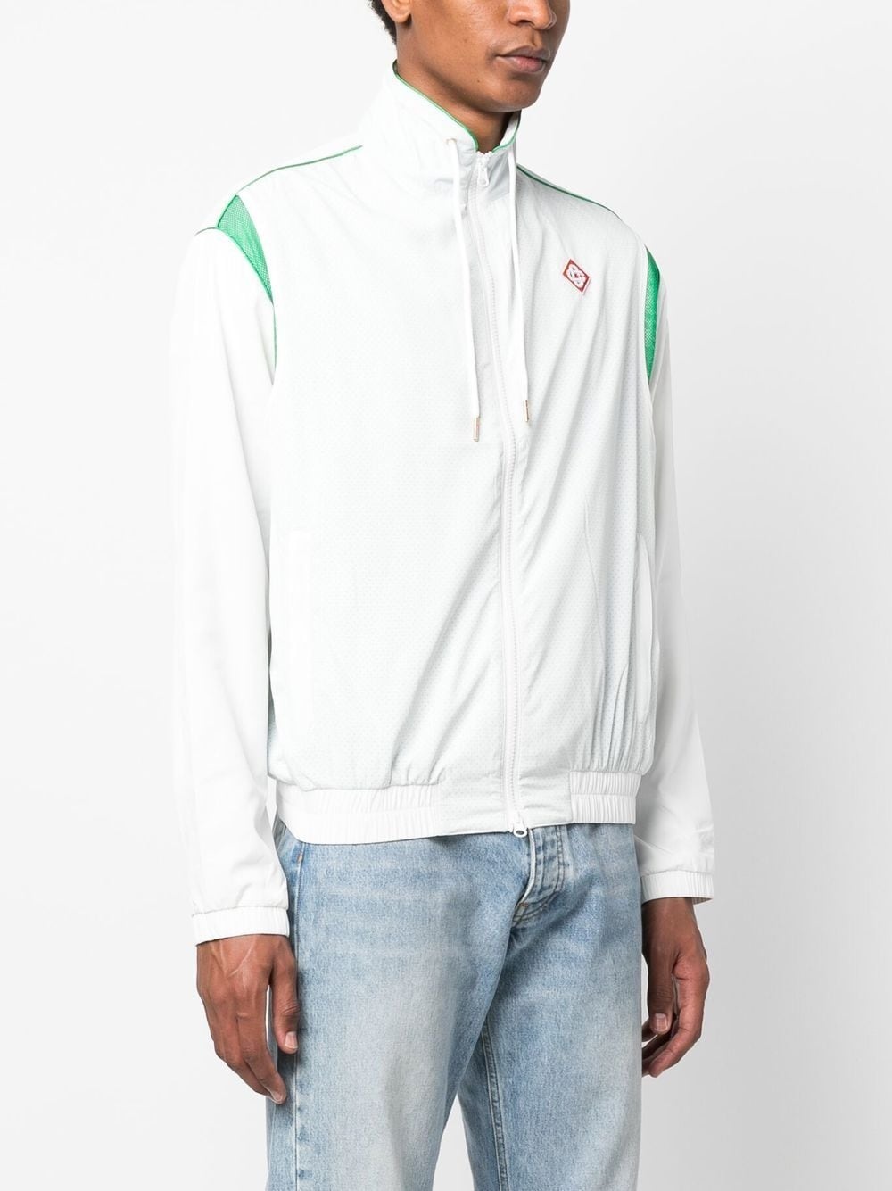 perforated panelled  track jacket - 3