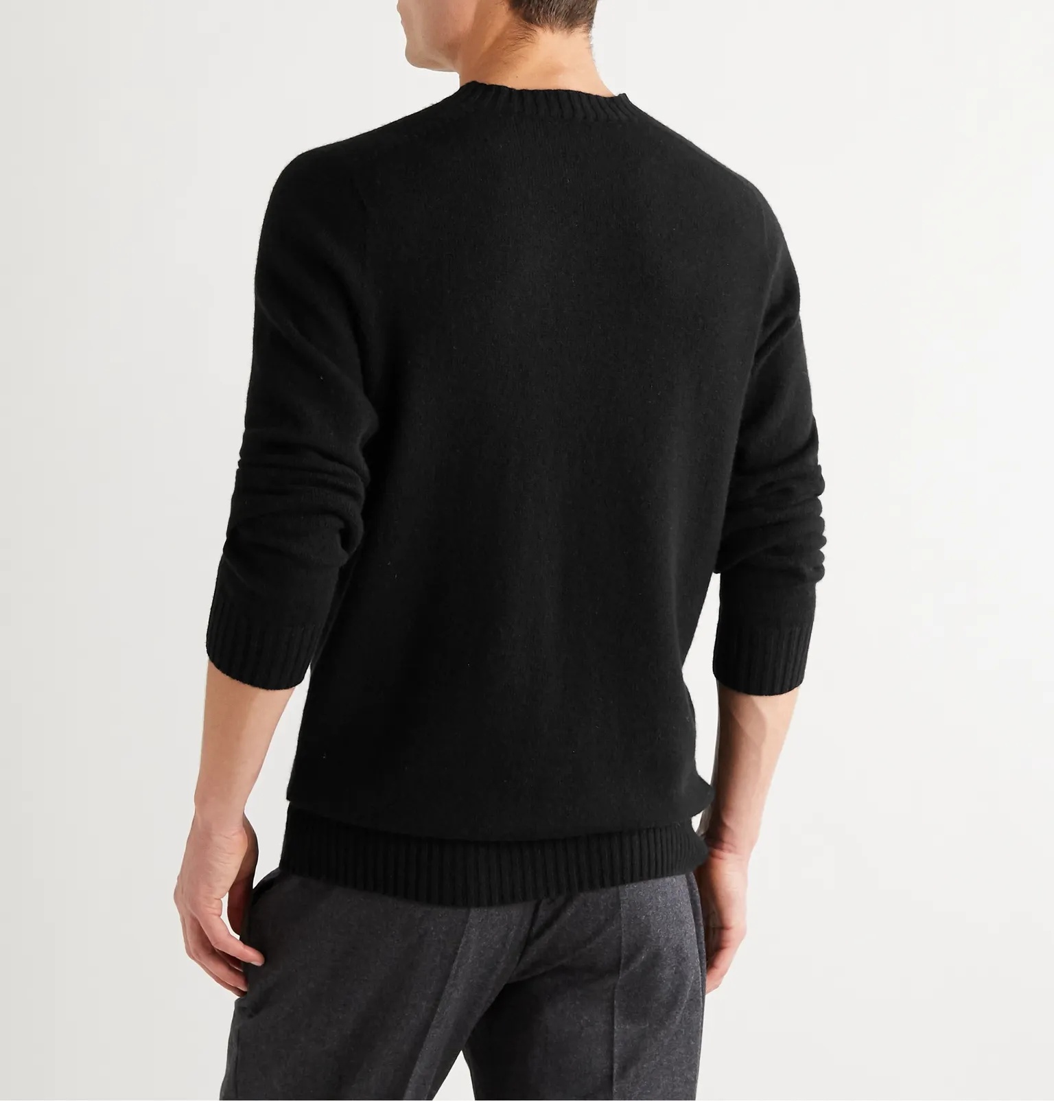 + Ian Fleming Mélange Cashmere and Cotton-Blend Sweater - 4