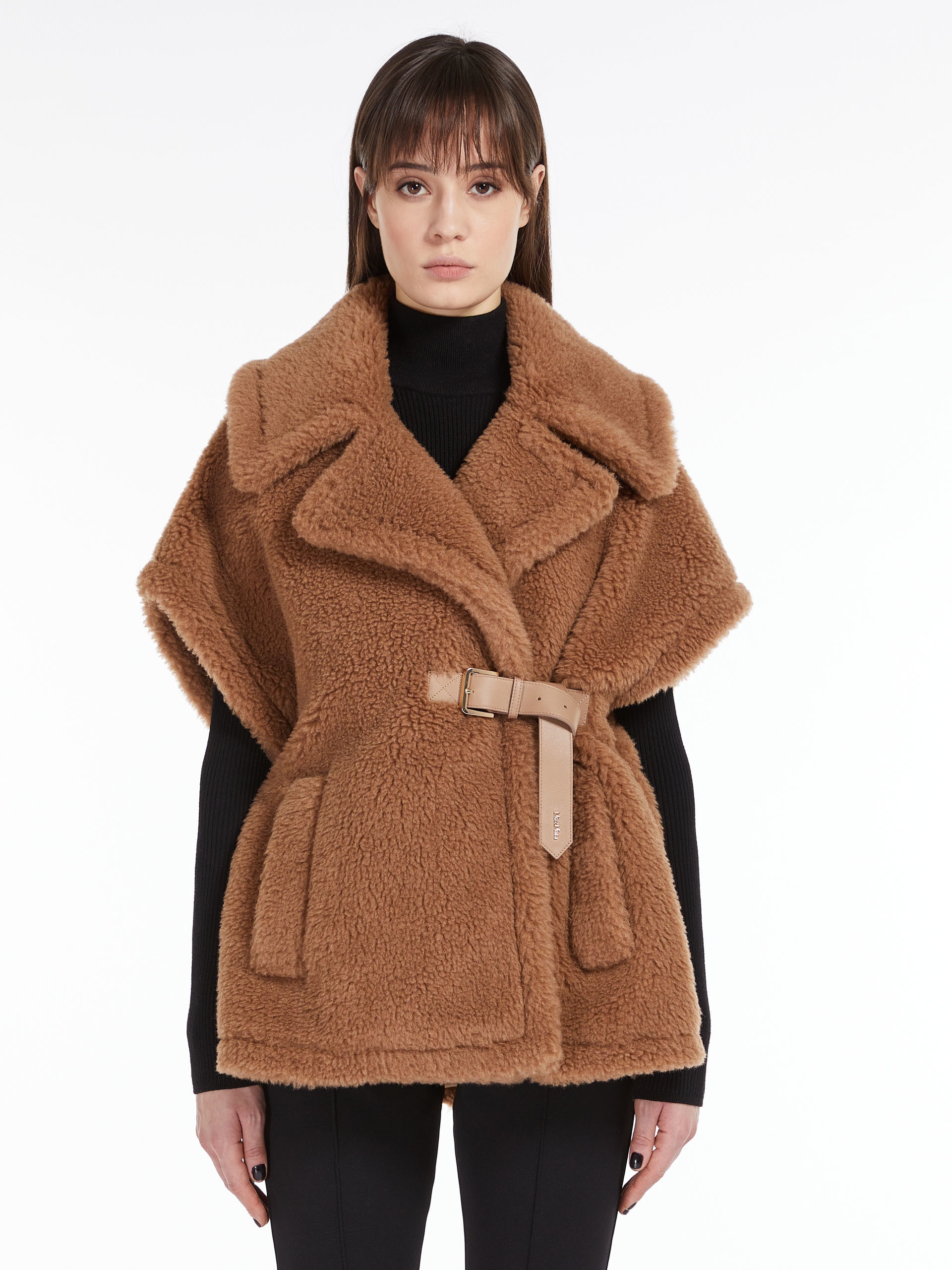 NEWABAVO Teddy fabric gilet cape - 3