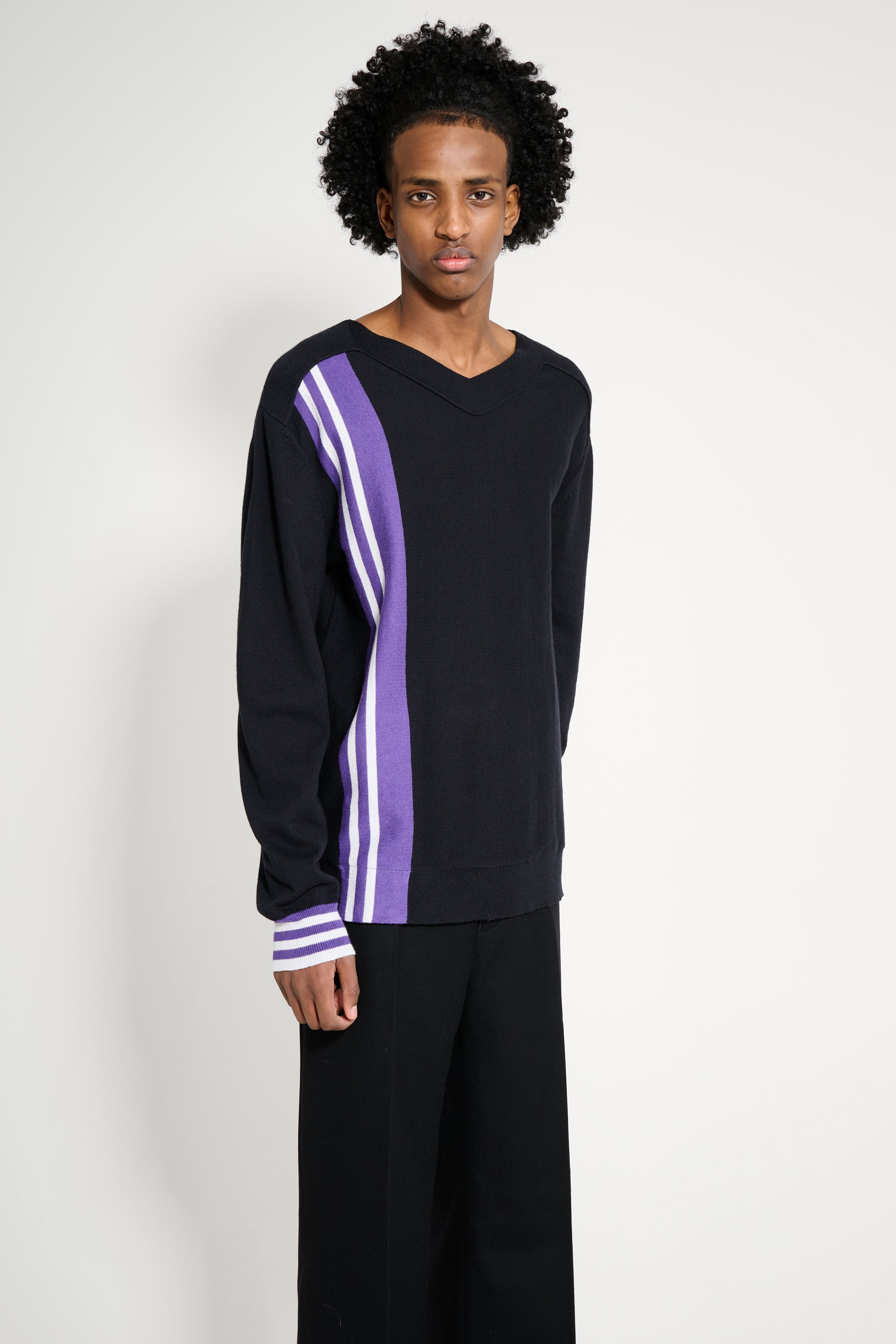 KIKO KOSTADINOV OSTRO JUMPER DEEP BLACK / PURPLE / BLUE - 3