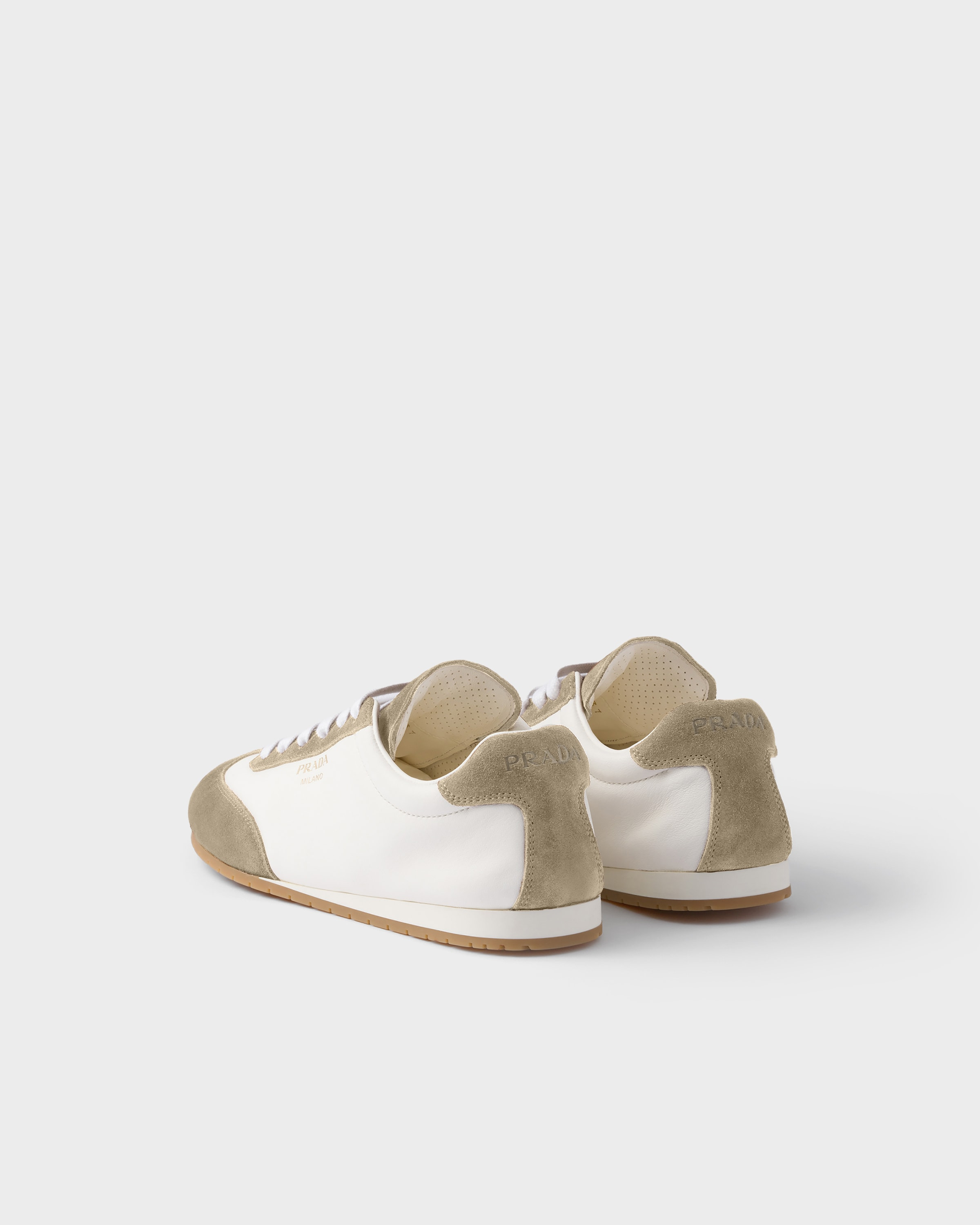 Nappa leather and suede sneakers - 4