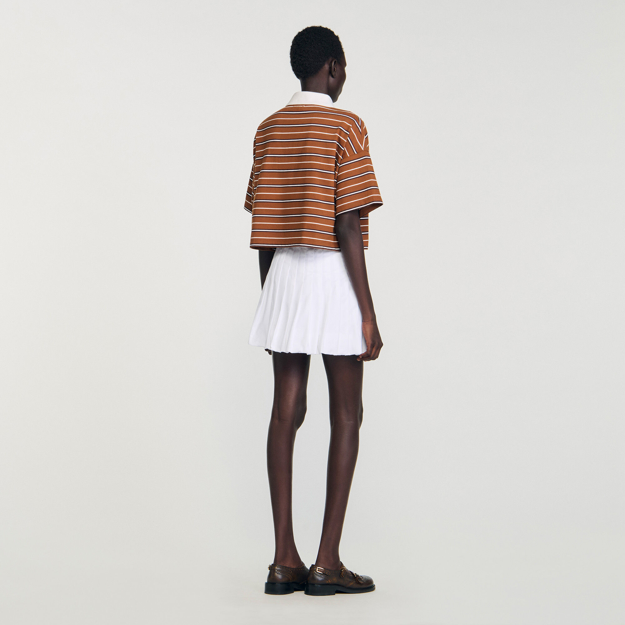 STRIPED RHINESTONE T-SHIRT - 5