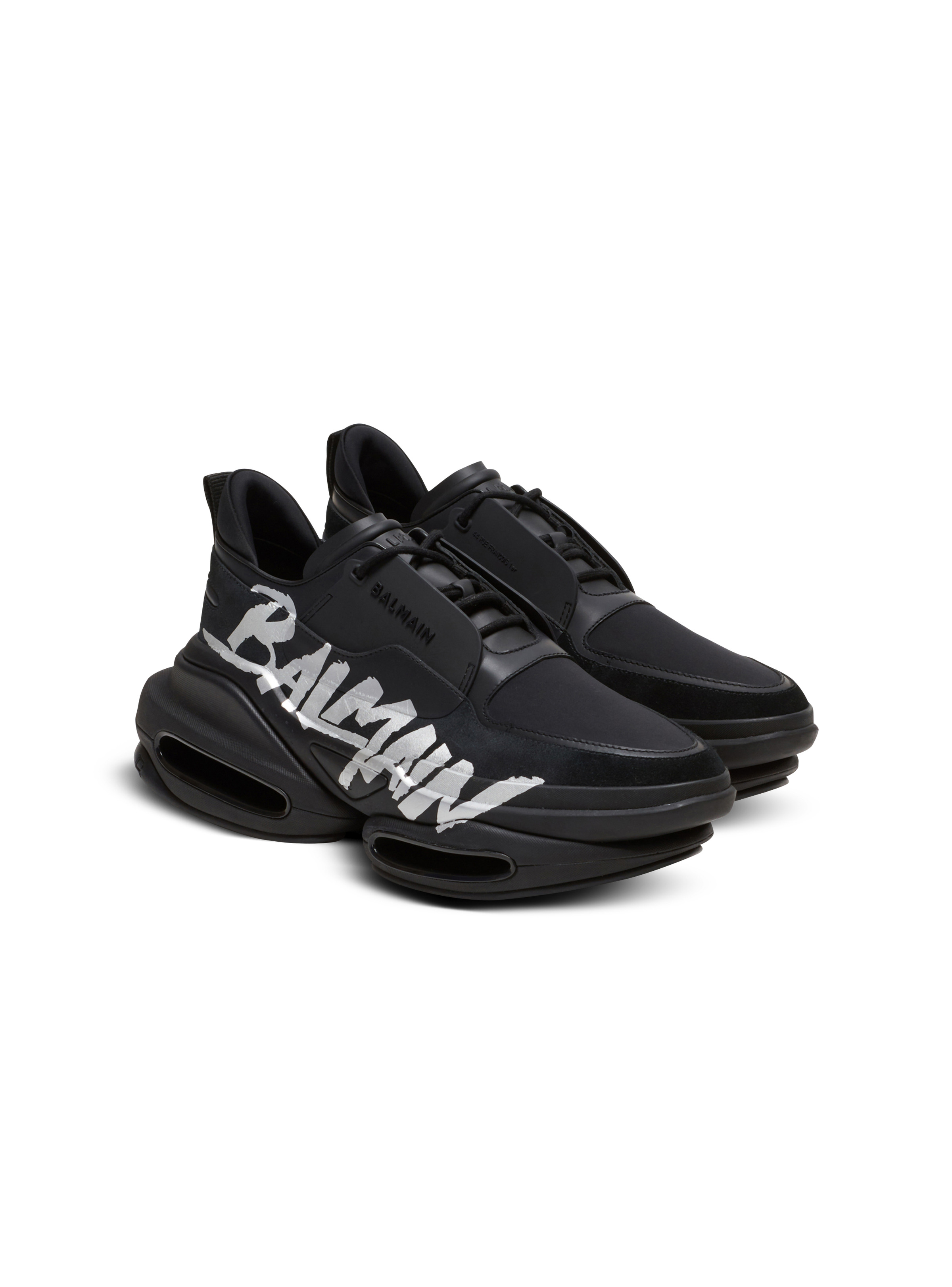 B-Bold trainers in rubberised leather and neoprene - 2
