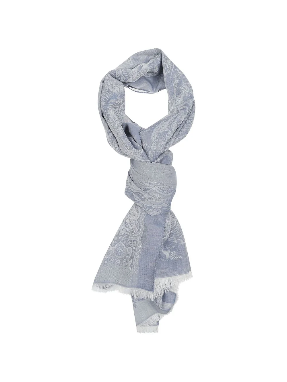 Paisley frayed scarf - 1