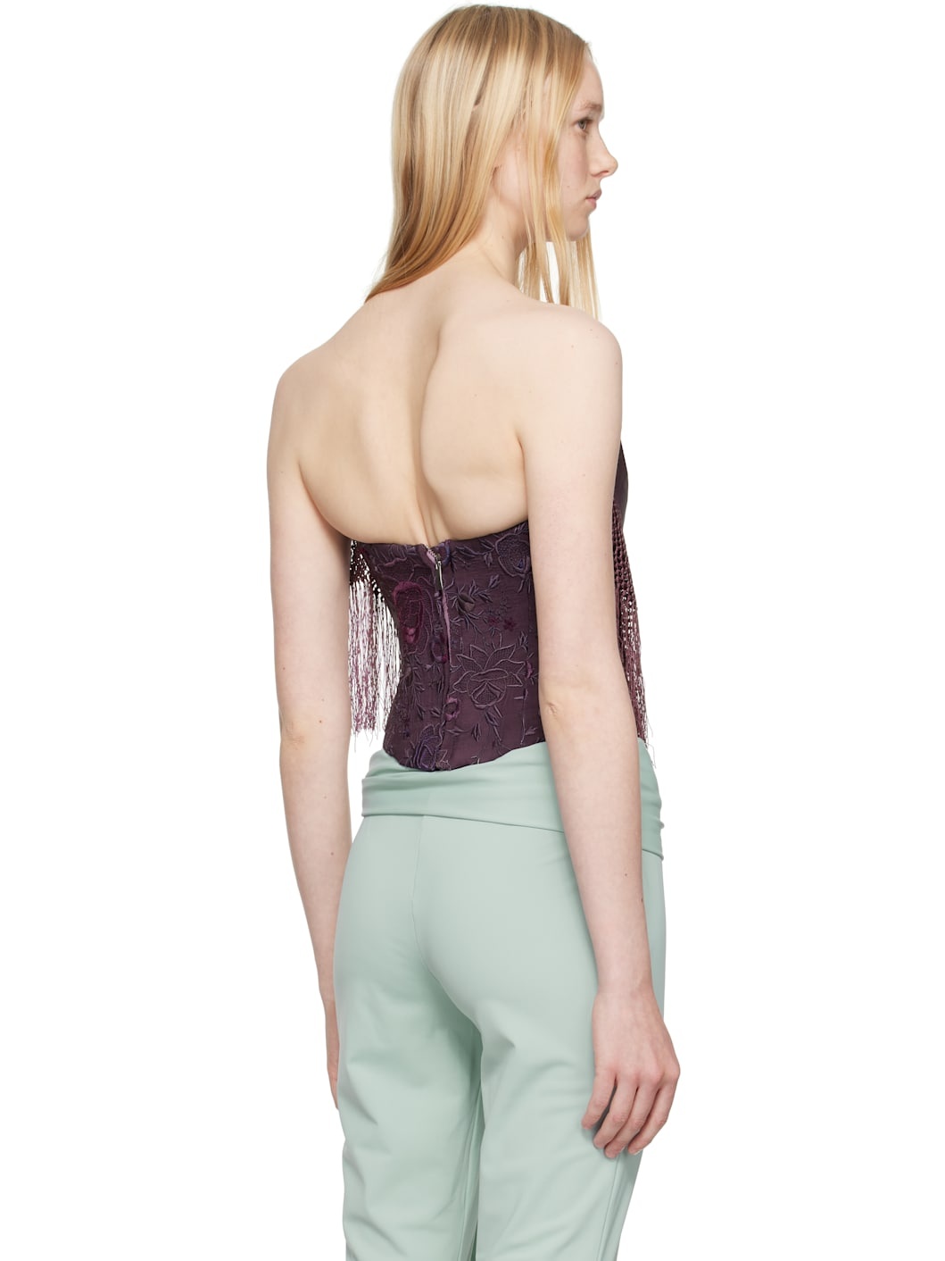 Purple Piano Shawl Corset Top - 3
