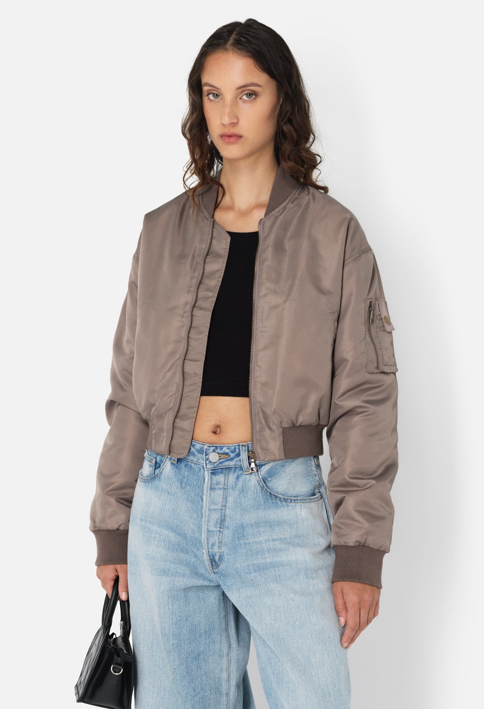 HUNTER CROPPED BOMBER - 1