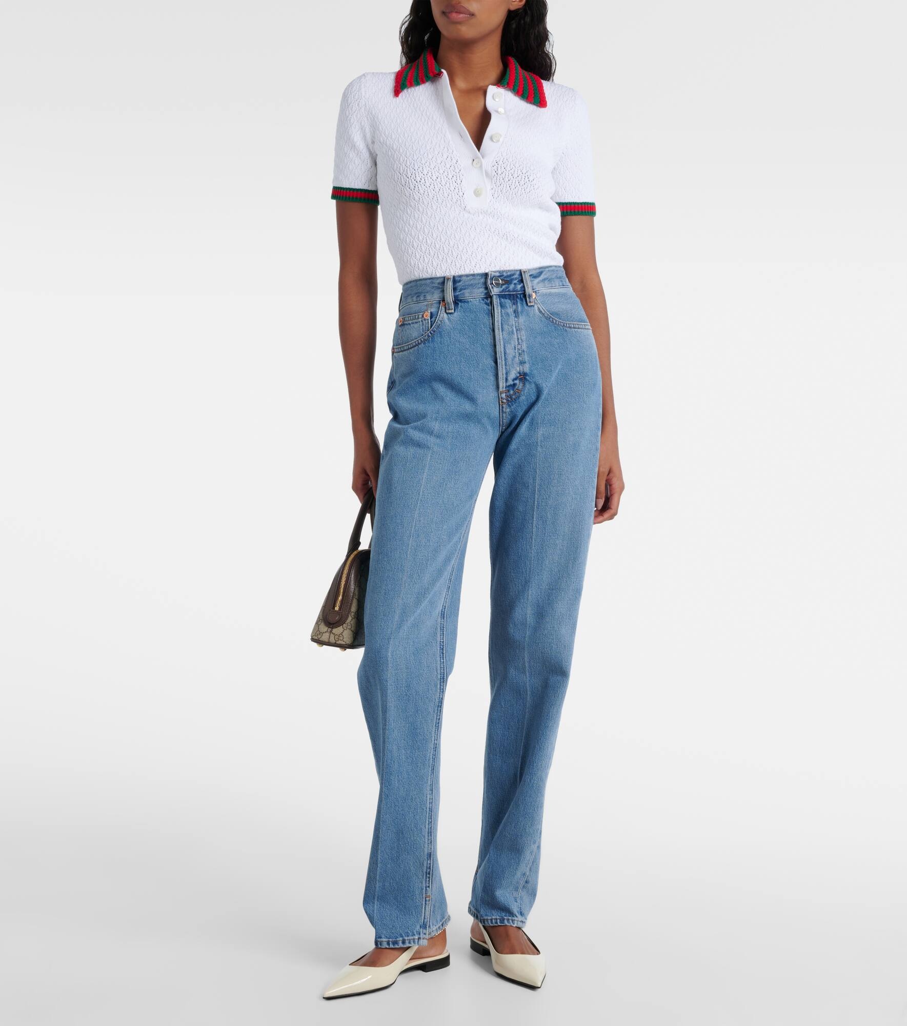 Mid-rise straight jeans - 7