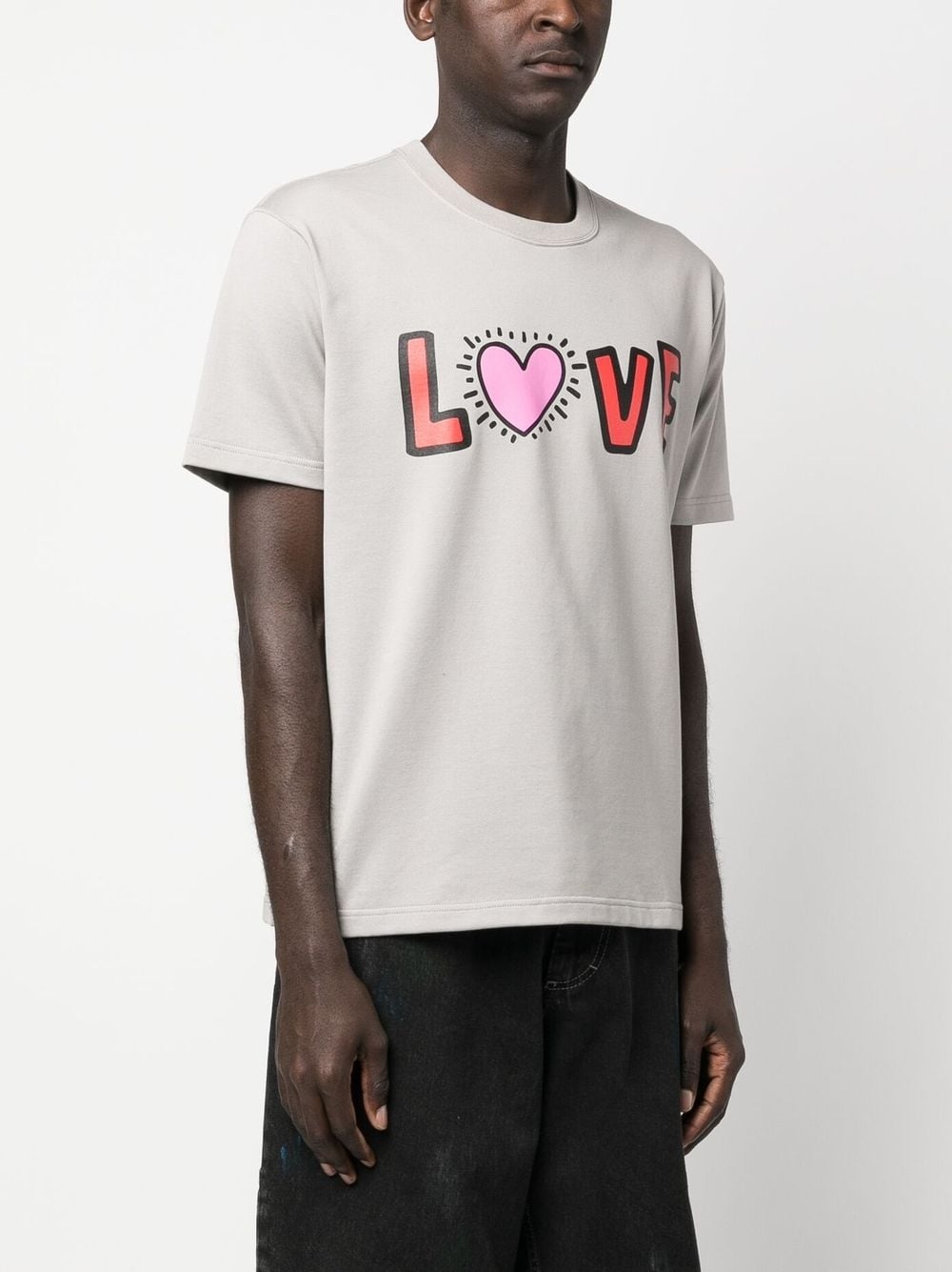Love-print cotton T-shirt - 3