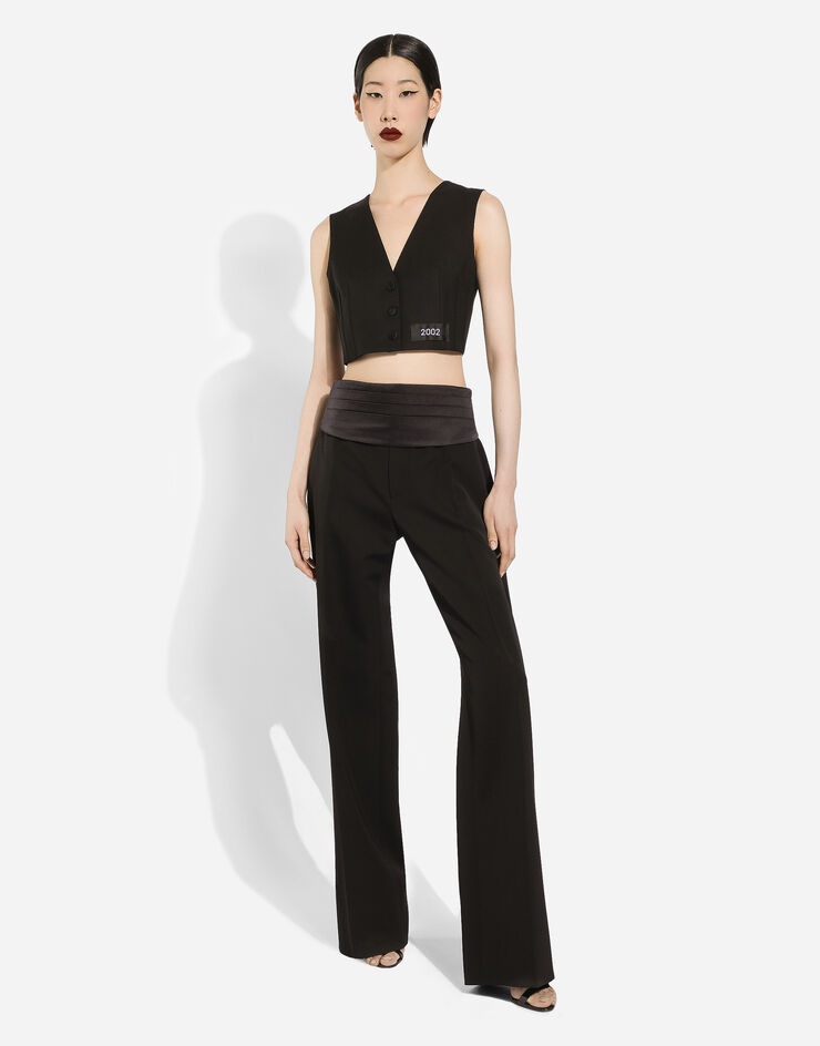 Cropped woolen gilet - 3