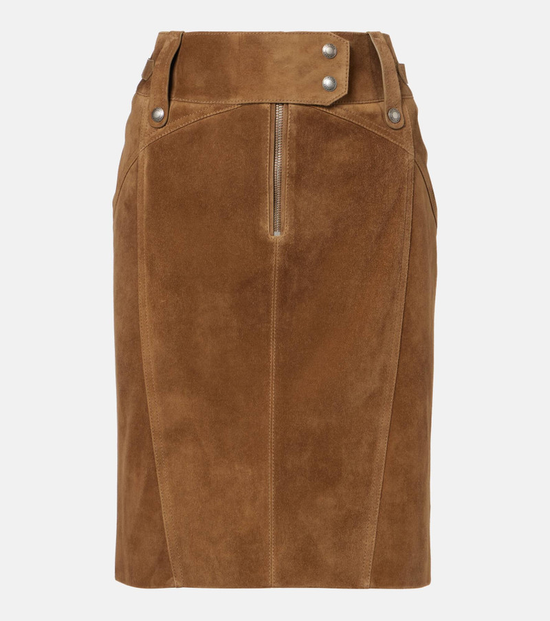 Suede pencil skirt 1