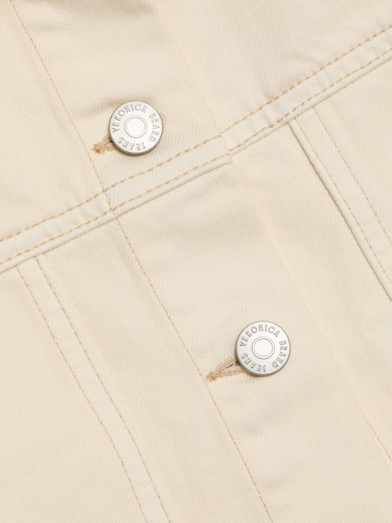 Women's Malcom Slub Denim Short-Sleeve Jacket - Ecru 7