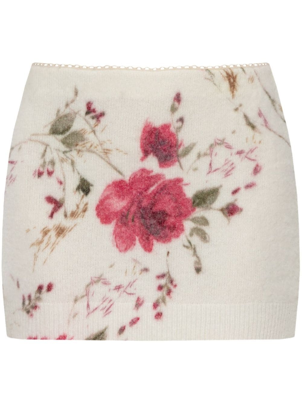 floral-pattern mini skirt - 1