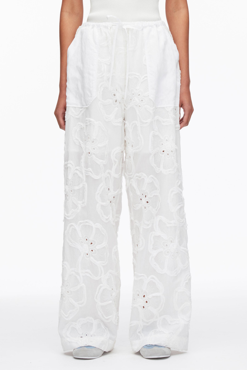 Embroidered Straight Leg Pull On Pants 3