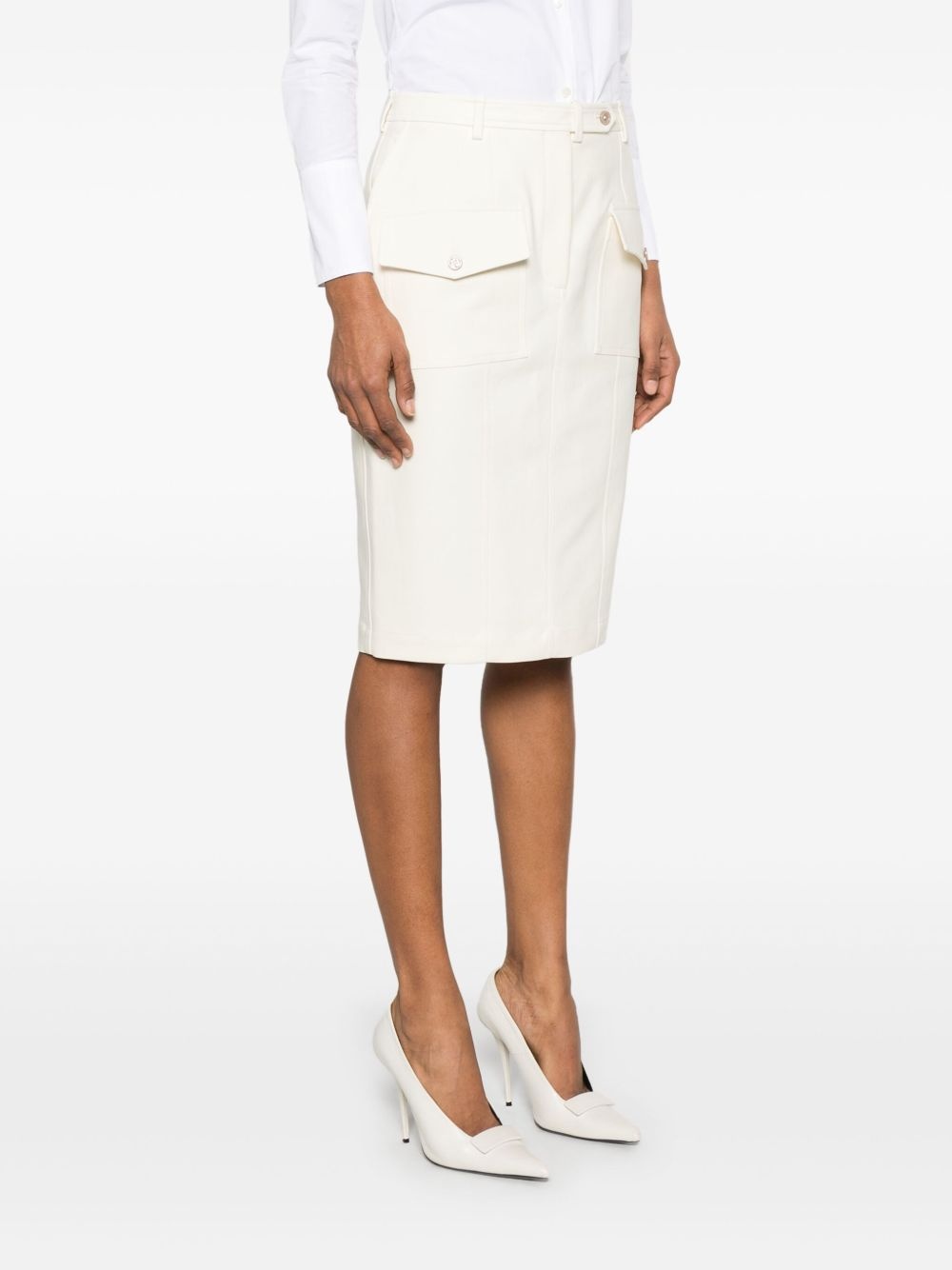 patch-pockets midi skirt - 3