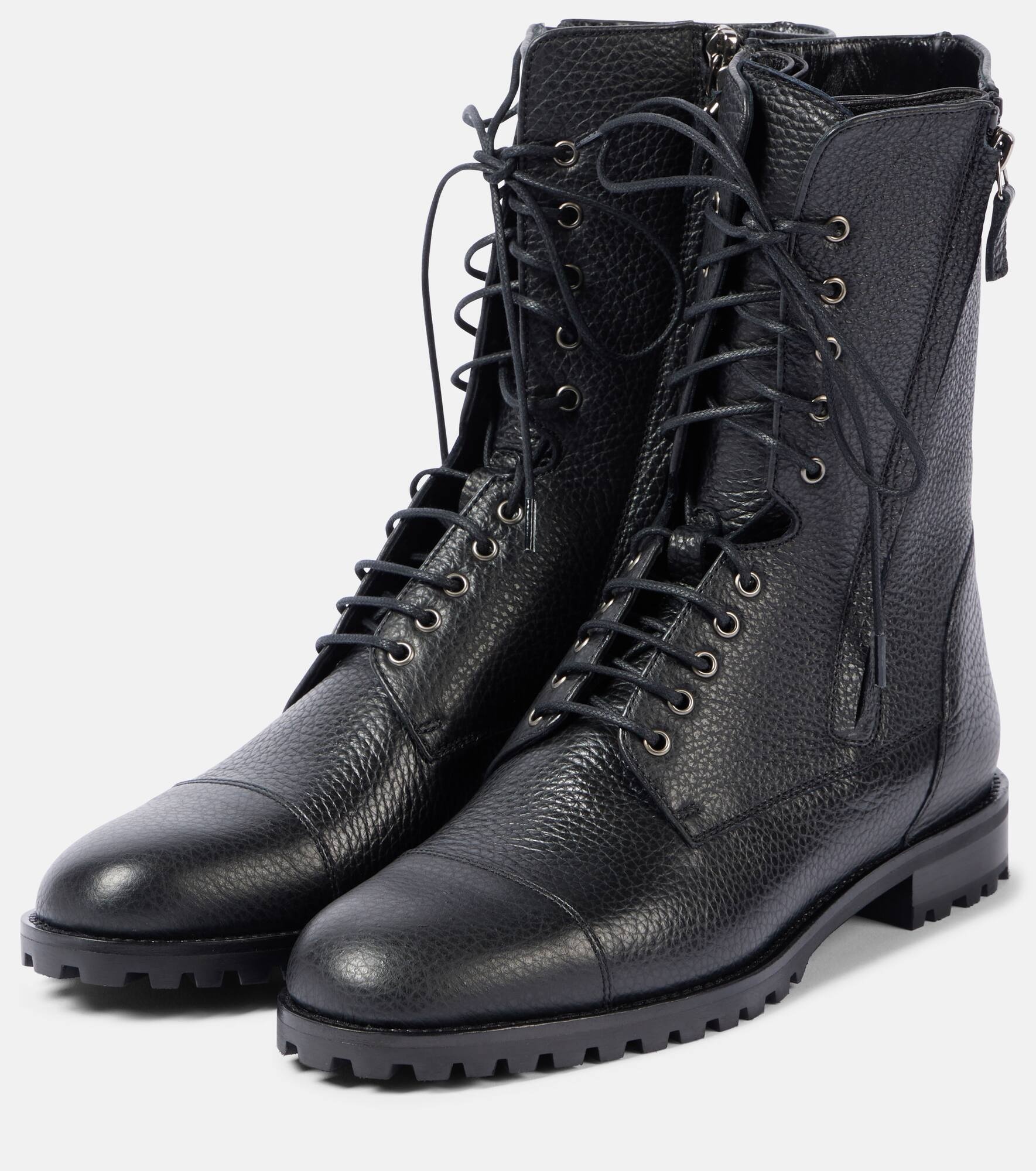 Lugata leather lace-up boots - 4