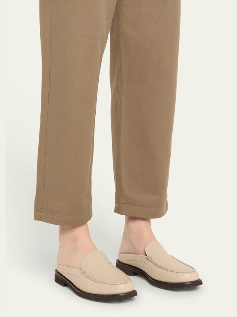 Brunello Cucinelli Calfskin Leather Loafer Mules outlook