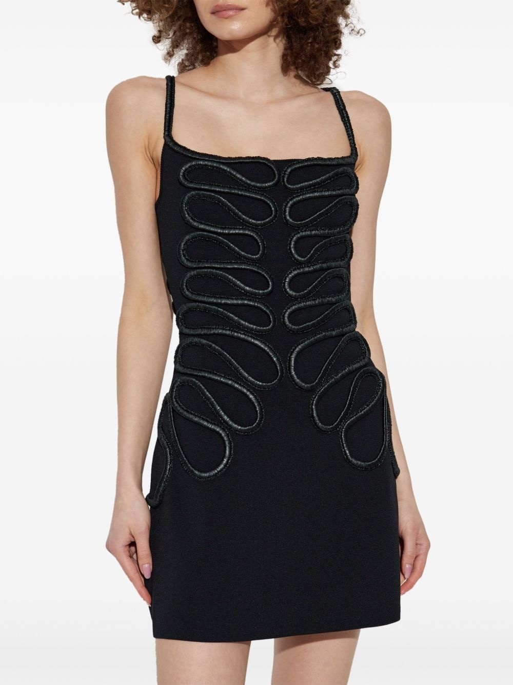 embroidered detailing dress - 3