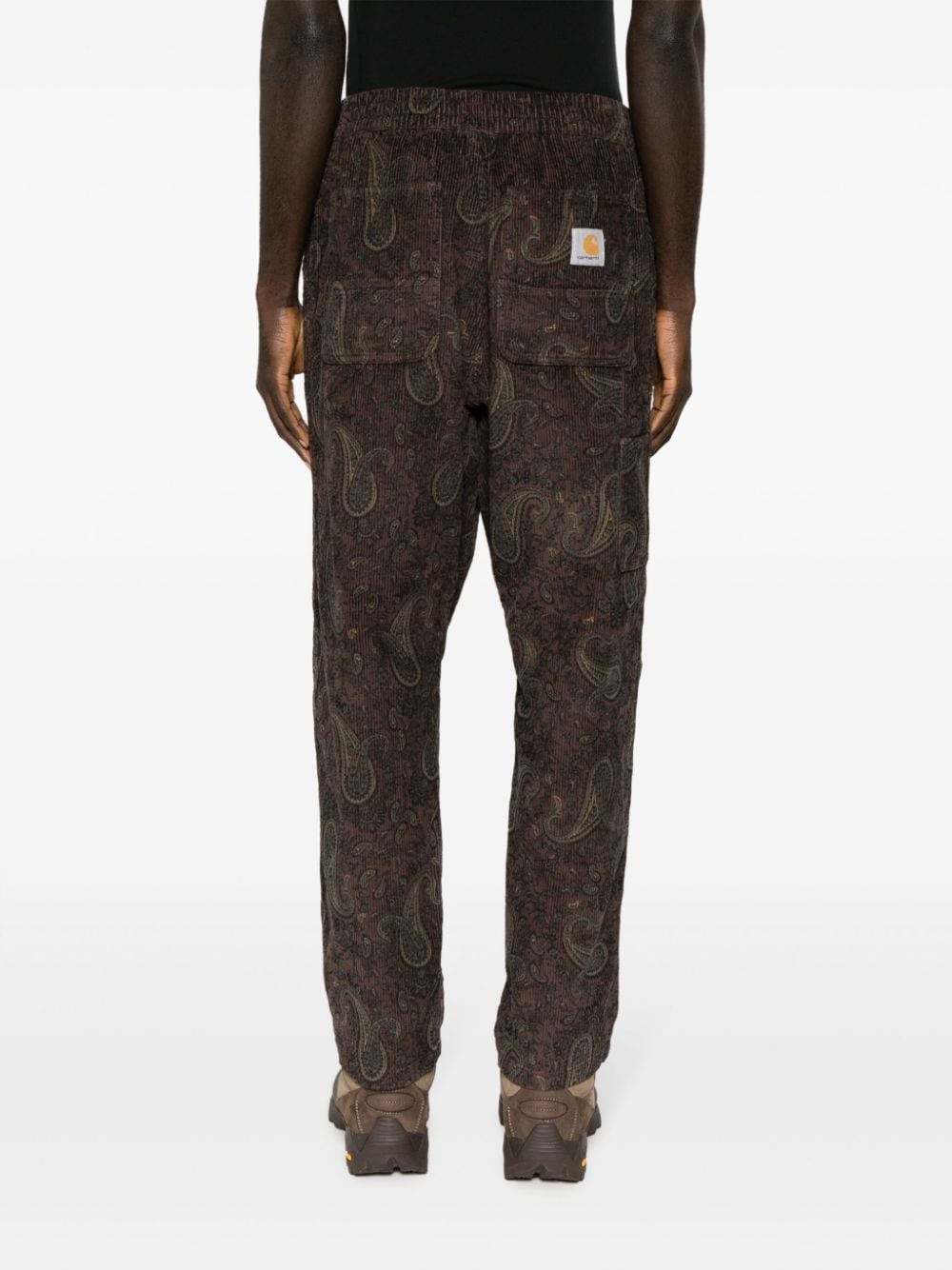 Flint paisley-print corduroy trousers - 4