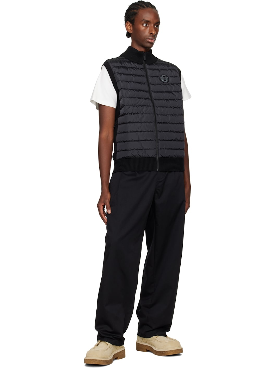 Black 'Black Label' HyBridge Knit Down Vest - 4