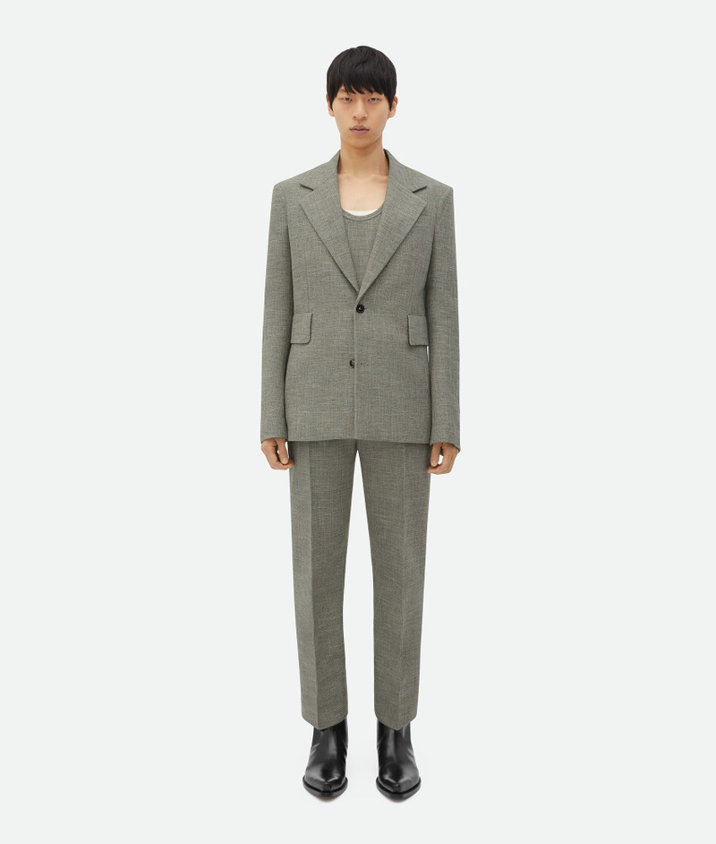 Curved Sleeves Wool Jacket 1