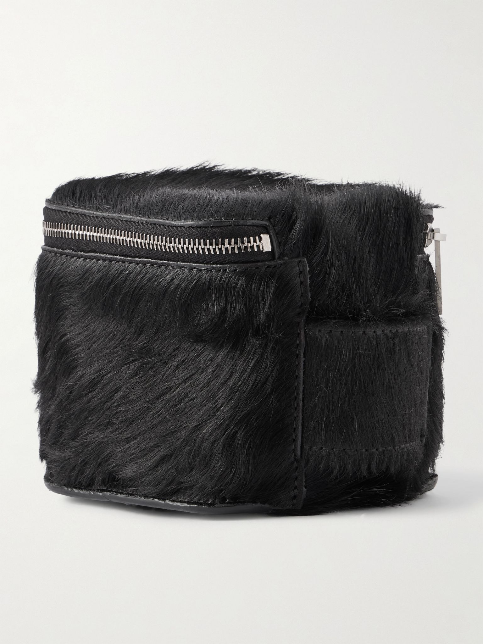 Small Calf Hair Wash Bag Black - 2