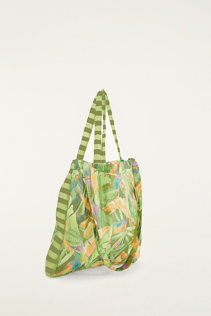 Green Bird Jungle Tote Fruit Bag 3