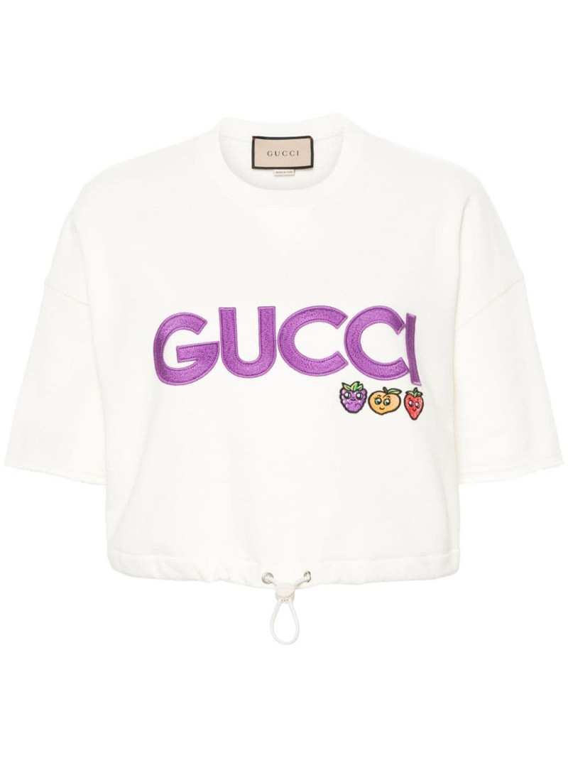 embroidered-logo jersey T-shirt - 1