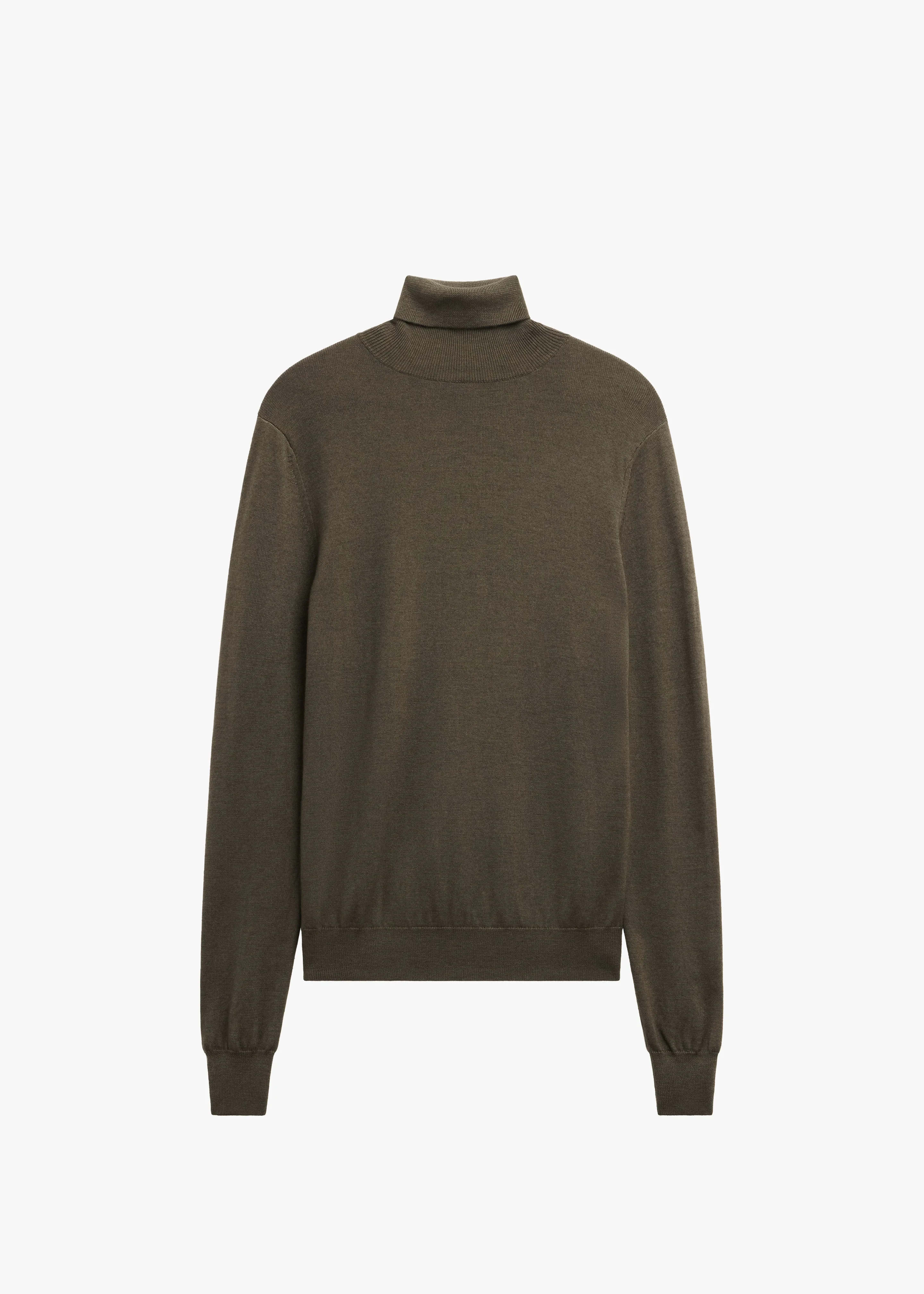 Eve Thin Turtleneck Sweater - Olive - 1