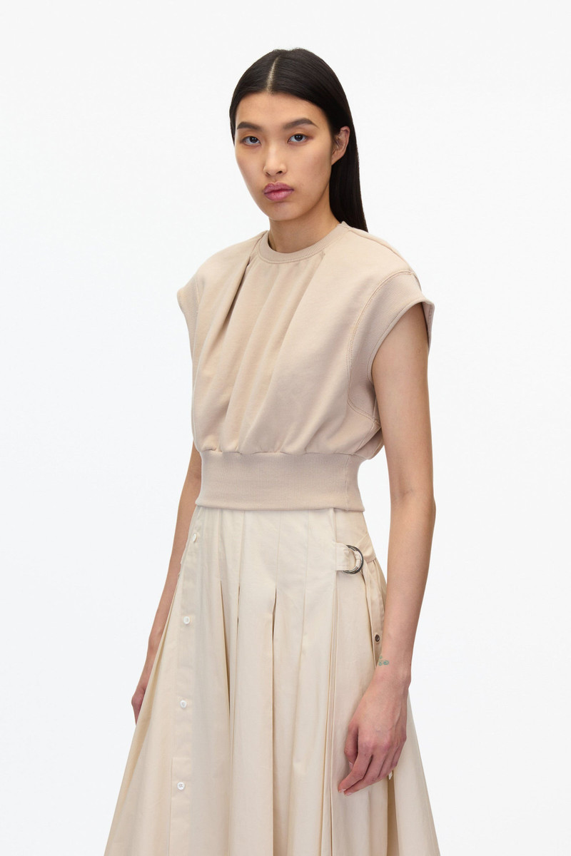 3.1 Phillip Lim Sweatshirt Combo Dress with Pleated Skirt outlook