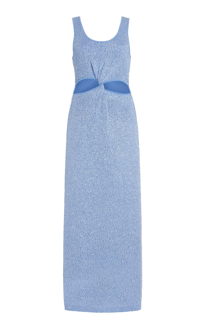 Rayne Cutout Sequined-Knit Midi Tank Dress blue 1