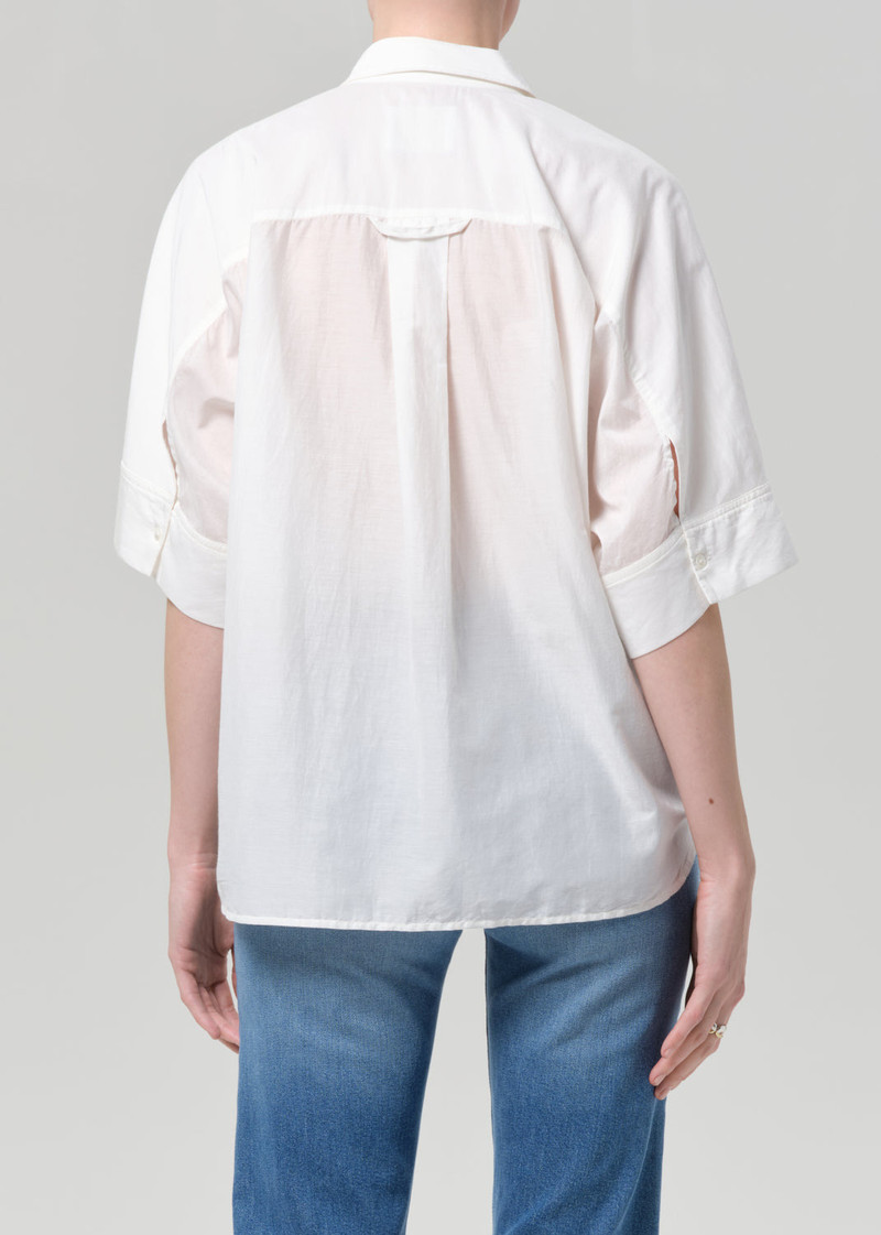 Claire Shirt With Lace In White 4