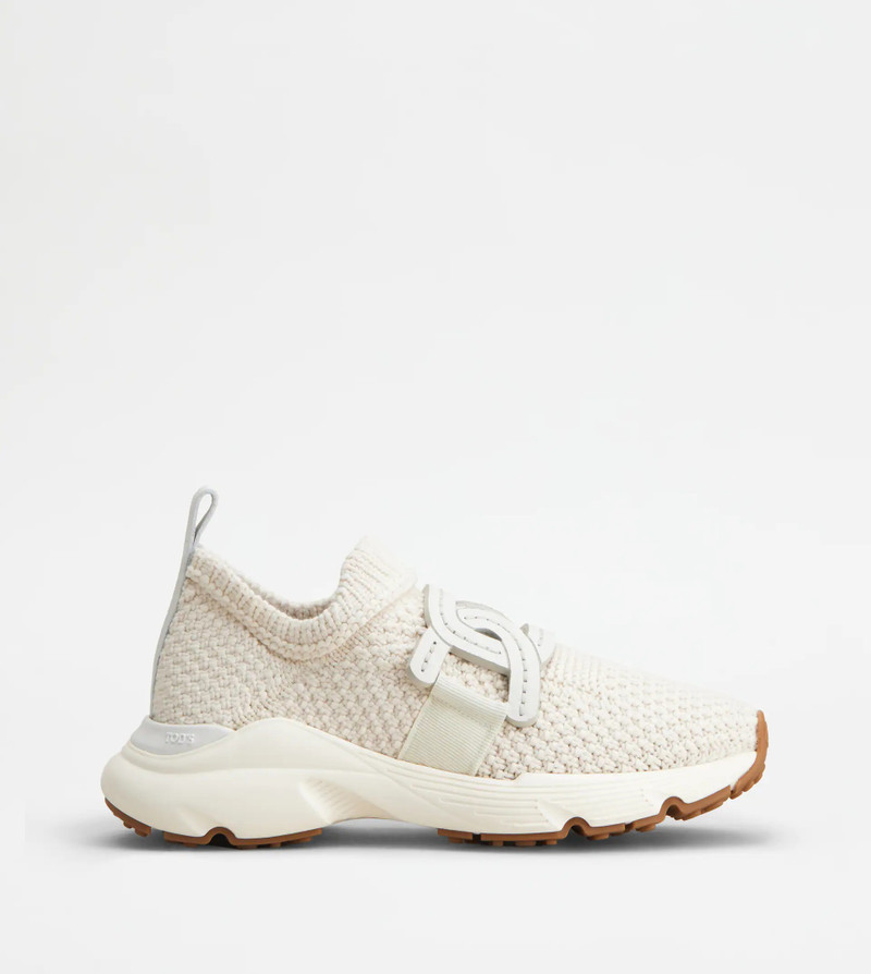 SLIP-ON SNEAKERS IN FABRIC - OFF WHITE 1