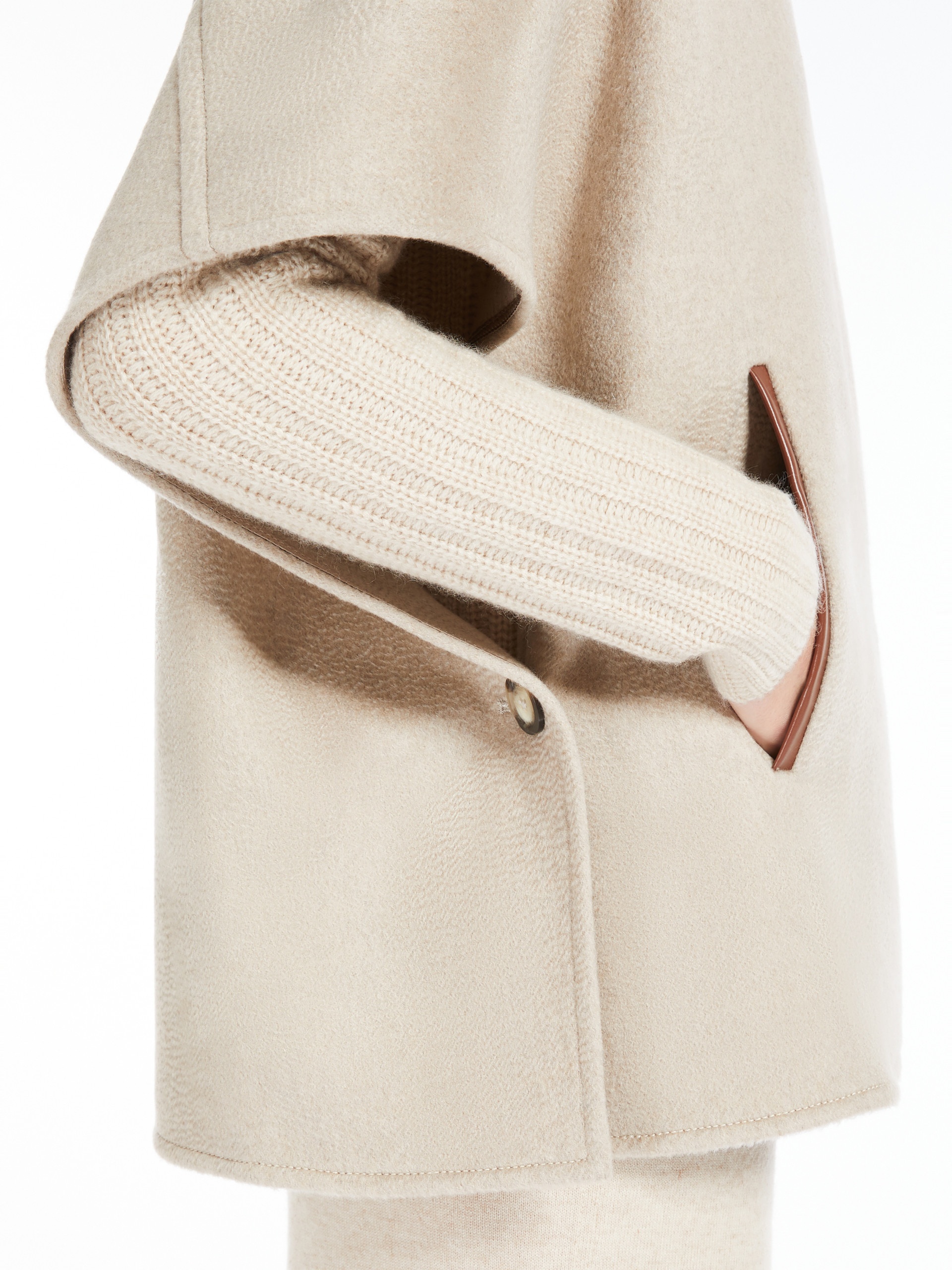 SEGNALE Cashmere biker jacket cape - 5