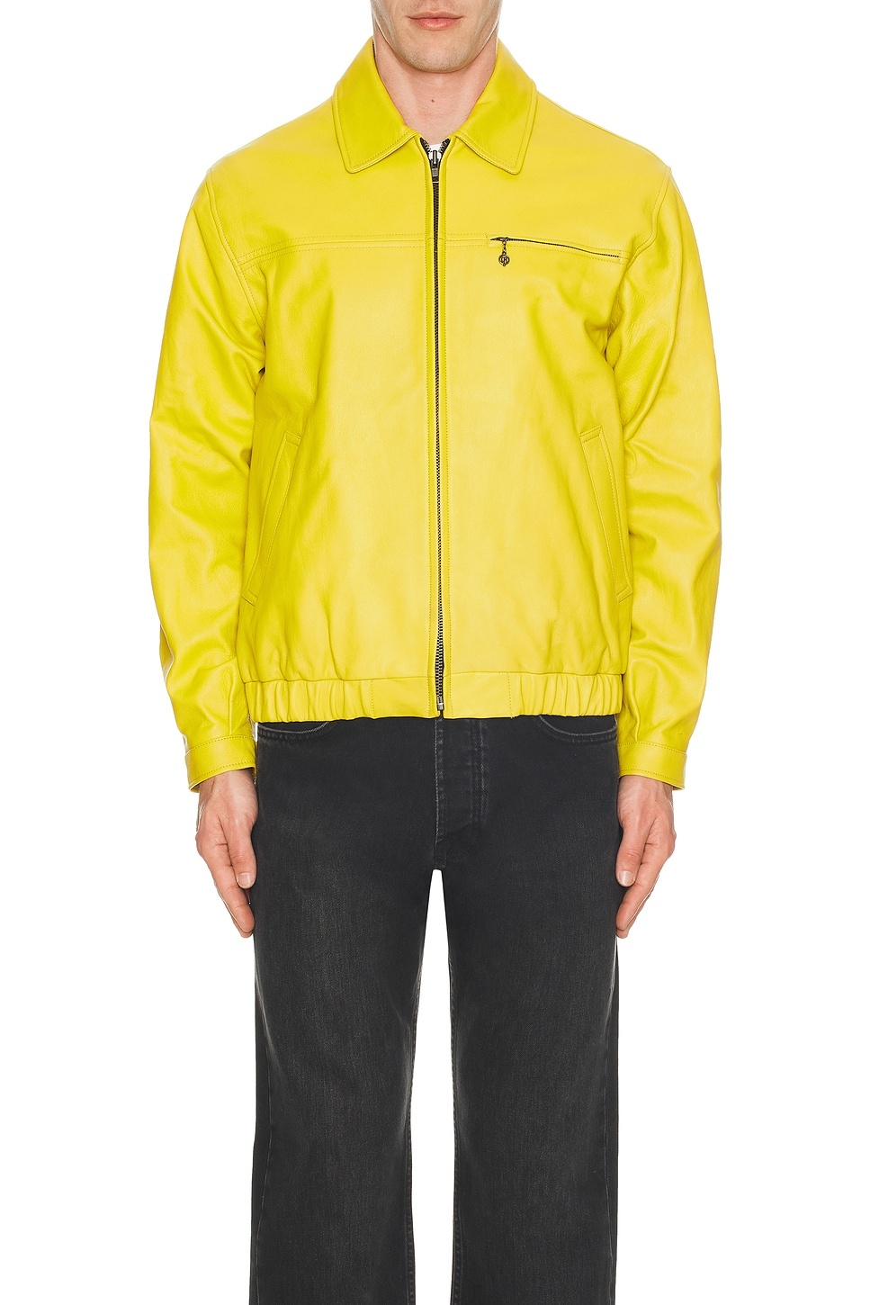 Leather Harrington Jacket - 4