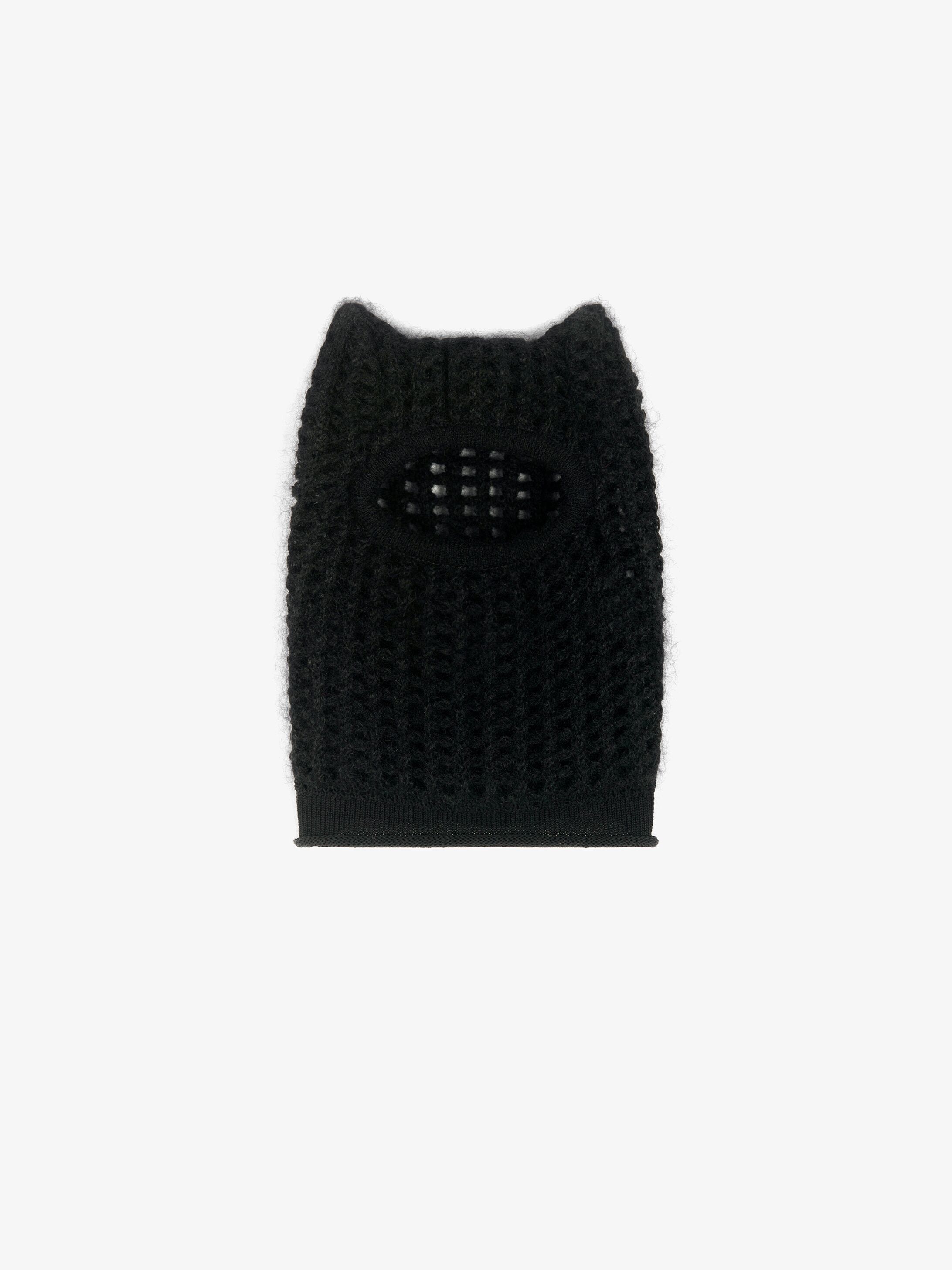 HOOD WITH HORNS IN MESH-EFFECT KNIT - 2