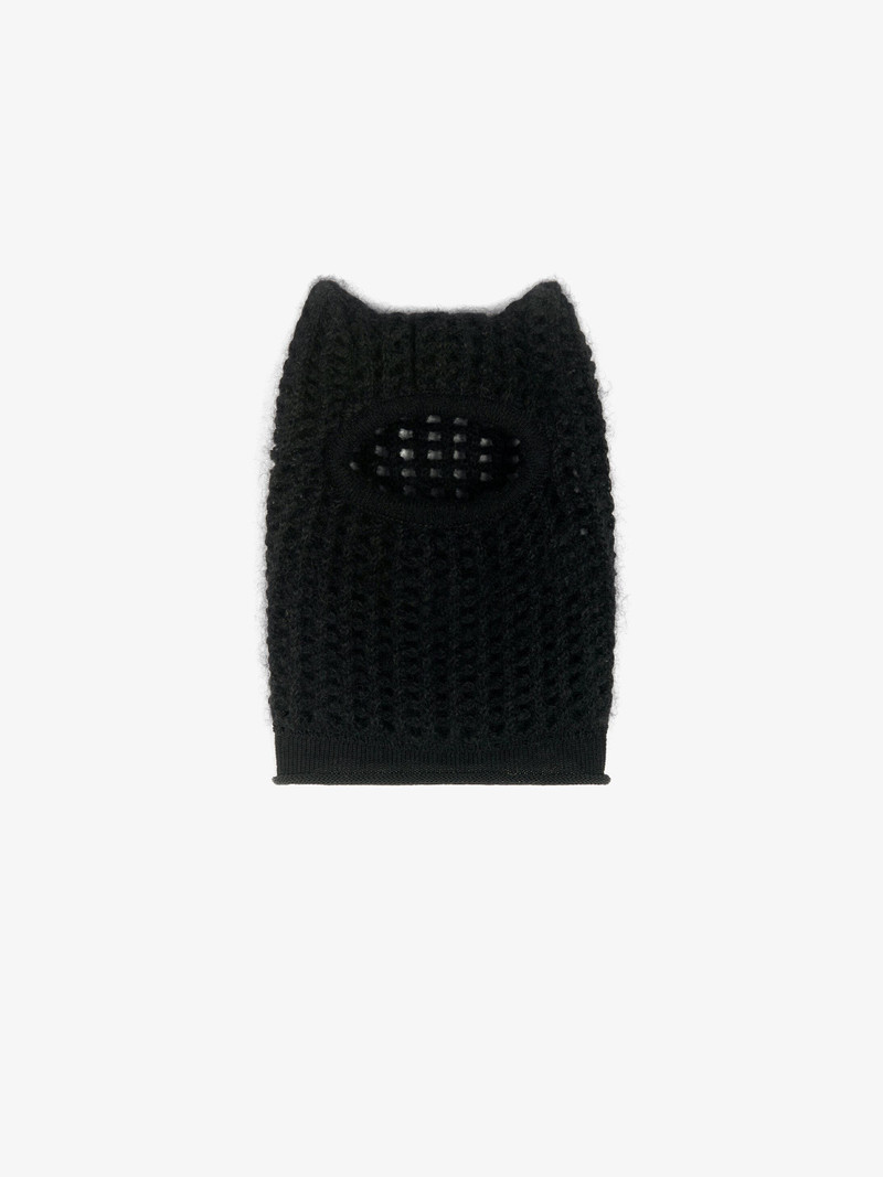 Givenchy HOOD WITH HORNS IN MESH-EFFECT KNIT outlook