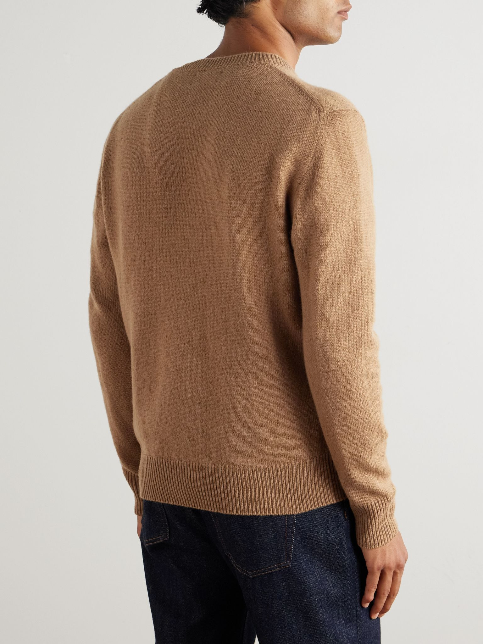 Alpaca and Virgin Wool-Blend Sweater Tan - 4