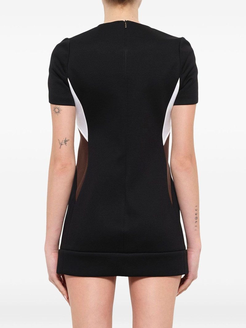 colour-block button-detail mini dress 4