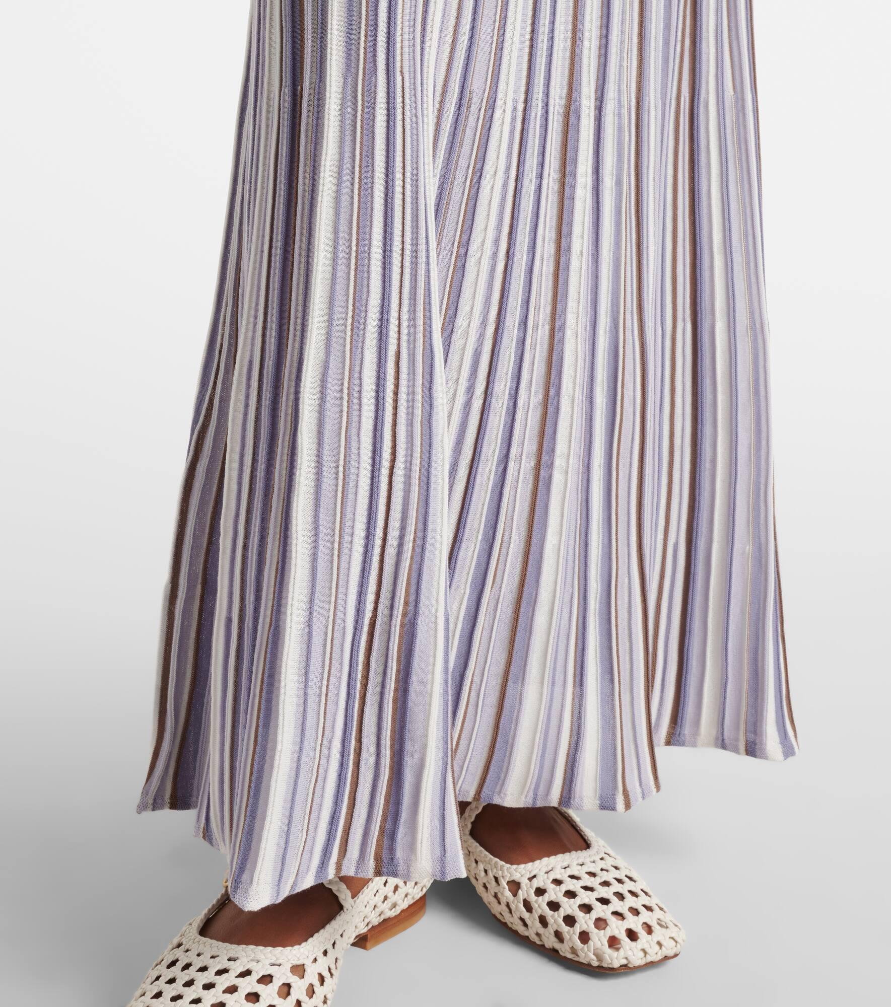 Citara striped cotton-blend maxi skirt - 5