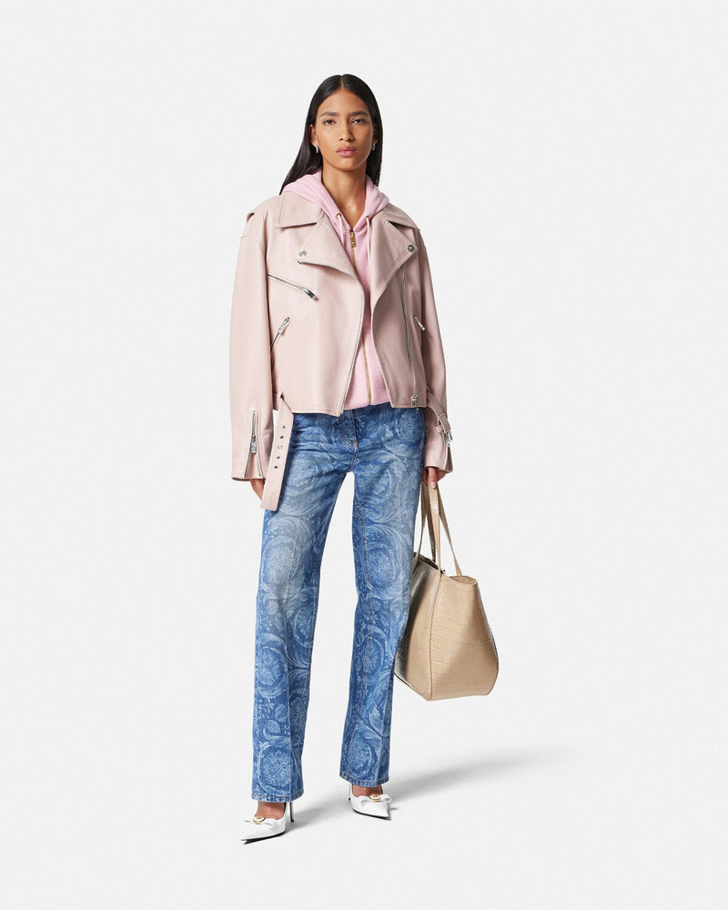 VERSACE Leather Biker Jacket outlook