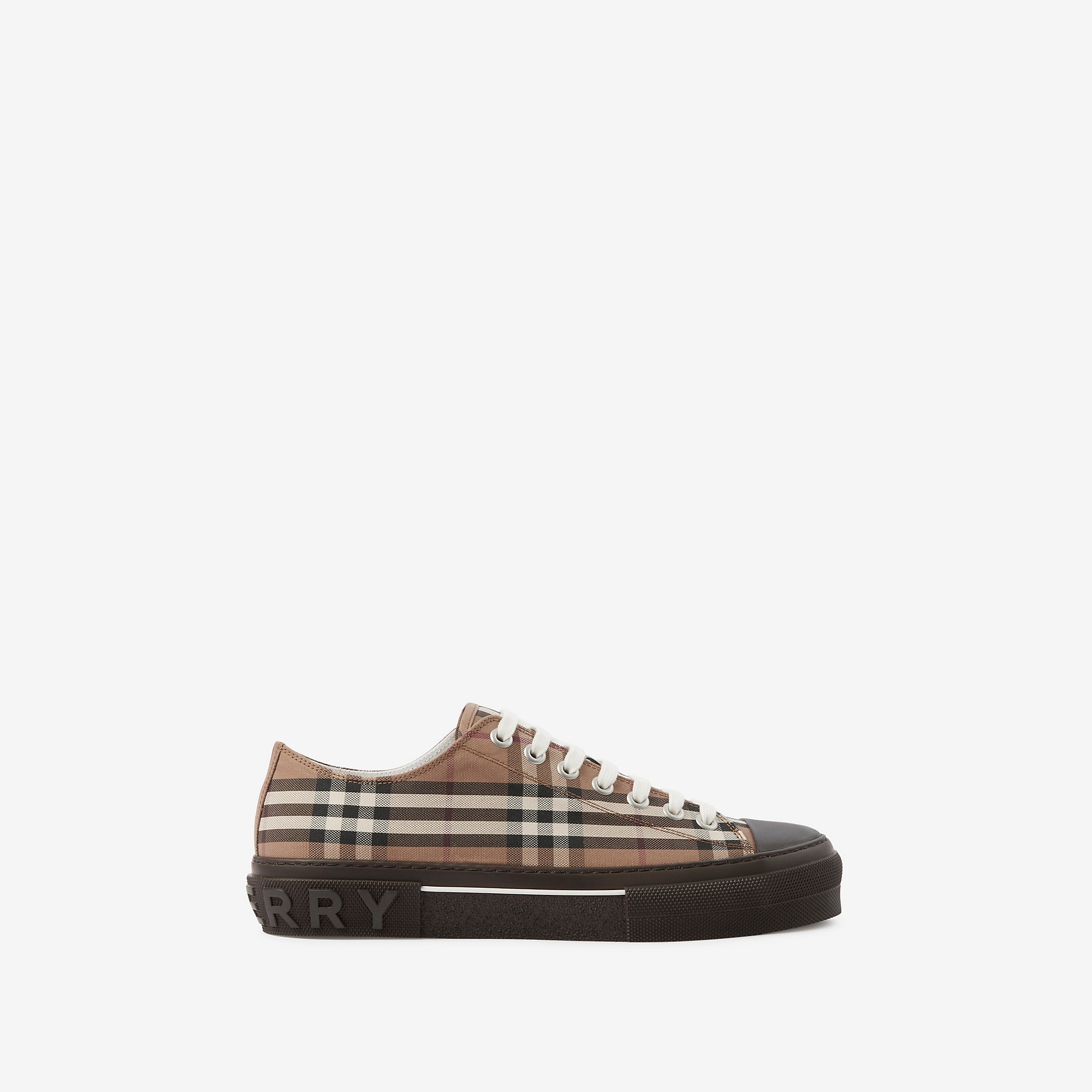 Vintage Check Cotton Sneakers - 1