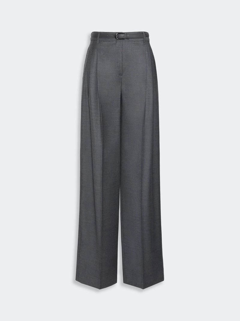 LAGO Mannish wool flannel trousers - DARK GREY 1